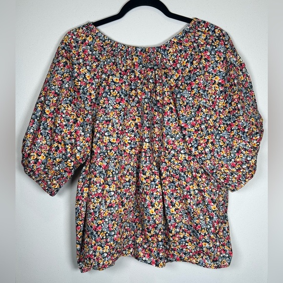 Old Navy Babydoll Floral Blouse w/ Pouf  Sleeves. Size XXL. - Picture 2 of 6